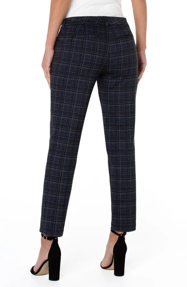 Liverpool Los Angeles KELSEY KNIT TROUSER Navy Grey Tartan Women TROUSERS