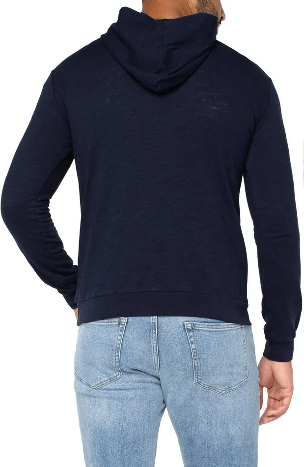 Liverpool Los Angeles SLUB KNIT HOODIE Navy Men SLUB HOODIES