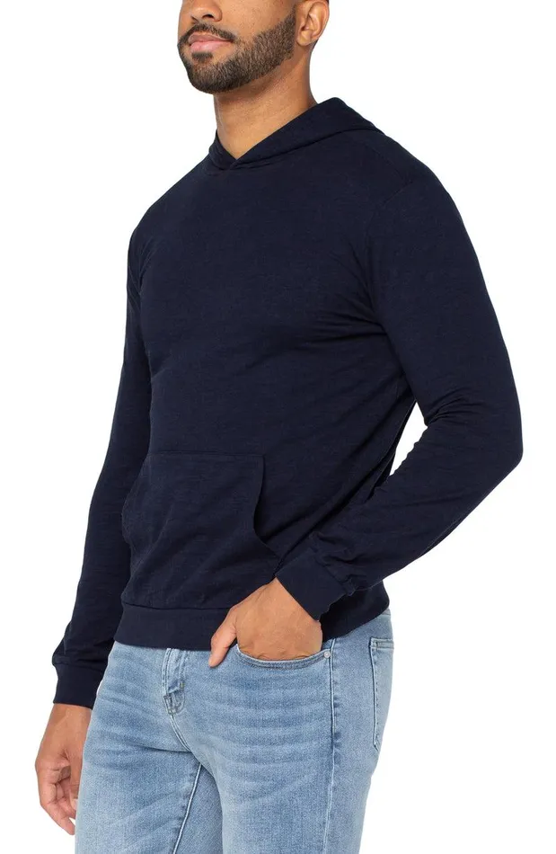 Liverpool Los Angeles SLUB KNIT HOODIE Navy Men SLUB HOODIES