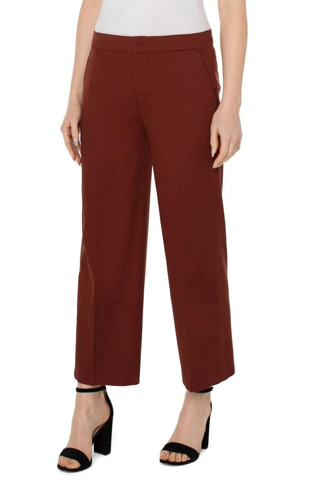 Liverpool Los Angeles WIDE LEG ANKLE TROUSER Brunette Women TROUSERS