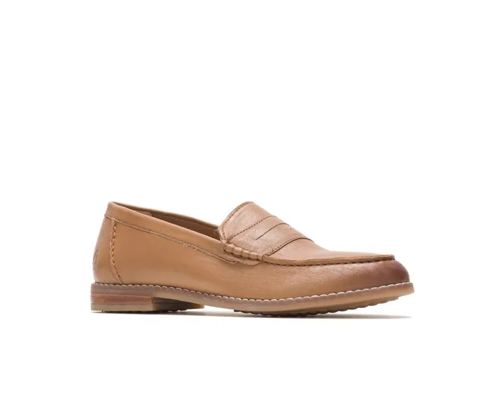 Loafers Women Wren Loafer Perfect Fit Tan Leather Hush Puppies