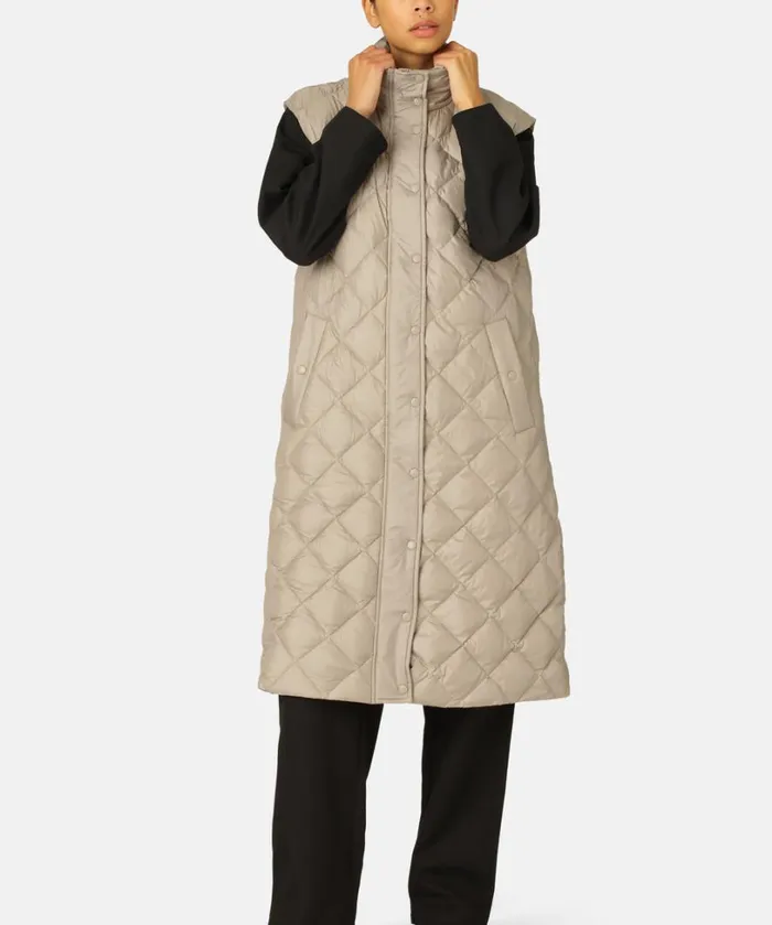 Long Down Vest 8211 Cobblestone Outerwear Ilse Jacobsen All Jackets And Coats