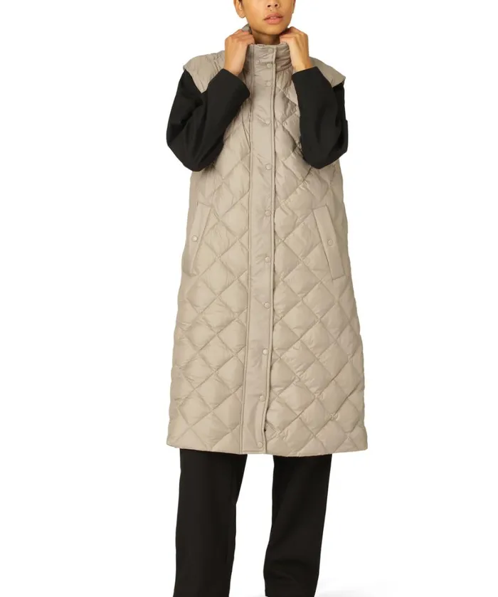 Long Down Vest 8211 Cobblestone Outerwear Ilse Jacobsen All Jackets And Coats
