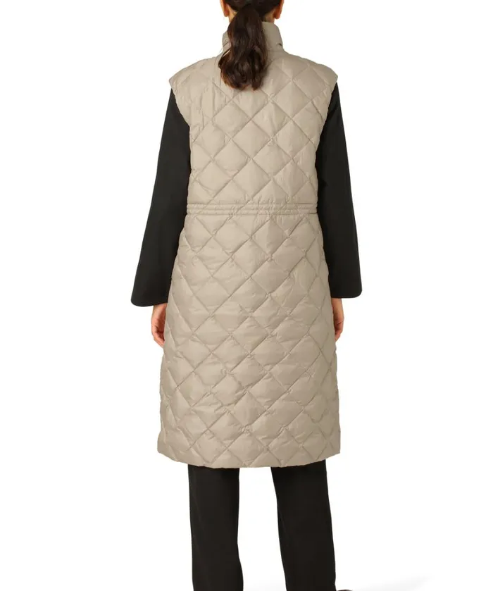 Long Down Vest 8211 Cobblestone Outerwear Ilse Jacobsen All Jackets And Coats