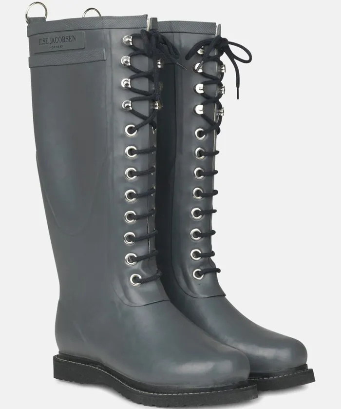 Long Rubber Boots 8211 Grey Rainboots Ilse Jacobsen Rainboots Long