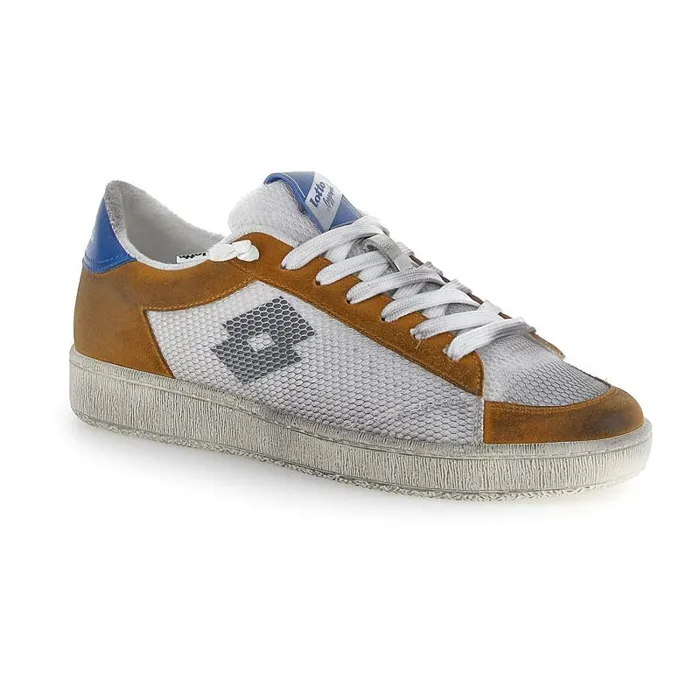 Lotto Sport Leggenda Man AUTOGRAPH GRID 2 Whitespruce Yellowvallarta Blue