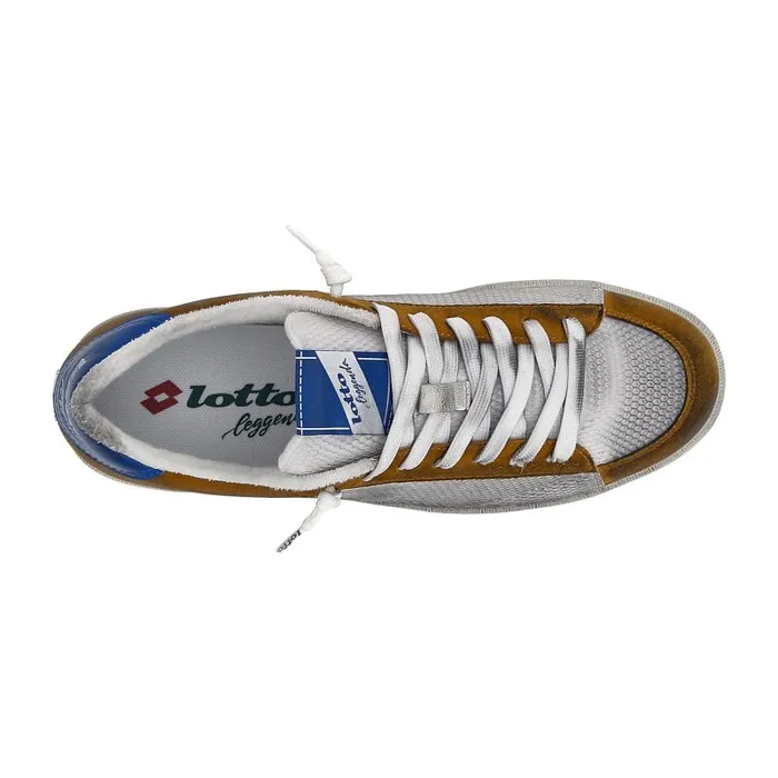 Lotto Sport Leggenda Man AUTOGRAPH GRID 2 Whitespruce Yellowvallarta Blue
