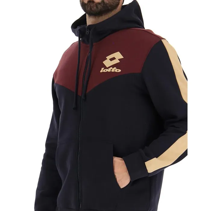 Lotto Sport Sweatshirts Man ATHLETICA LG III SWEAT FZ HD FL Navy Blue Lotto Sport Sweatshirts Man ATHLETICA LG III SWEAT FZ HD FL Navy Blue