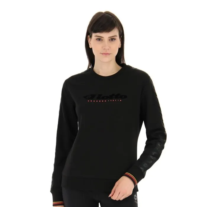 Lotto Sport Sweatshirts Woman ATHLETICA CLASSIC W V SWEAT RN All Black