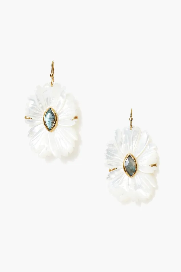 Magnolia Earrings White MOP Mix Women Chan Luu Earrings