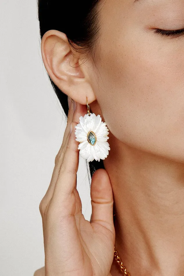 Magnolia Earrings White MOP Mix Women Chan Luu Earrings