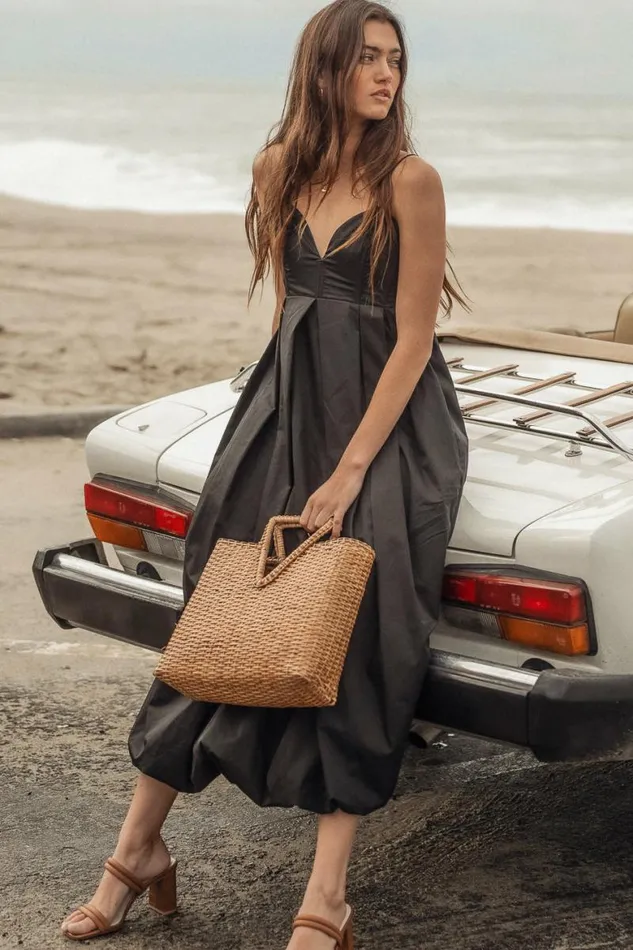 Makayla Midi Dress Black Women Bohme Dresses