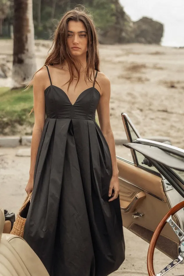 Makayla Midi Dress Black Women Bohme Dresses