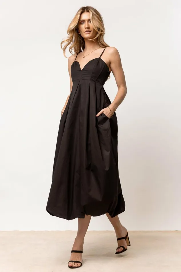 Makayla Midi Dress Black Women Bohme Dresses