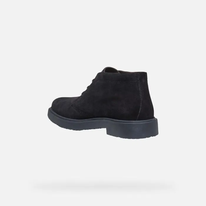 Man Geox Ankle Boots MASSIMIANO MAN Navy Suede Ankle Boots Navy