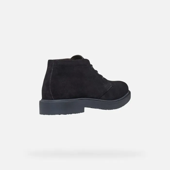 Man Geox Ankle Boots MASSIMIANO MAN Navy Suede Ankle Boots Navy