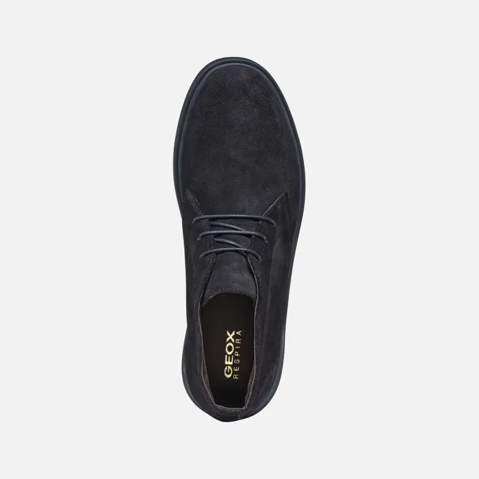 Man Geox Ankle Boots MASSIMIANO MAN Navy Suede Ankle Boots Navy