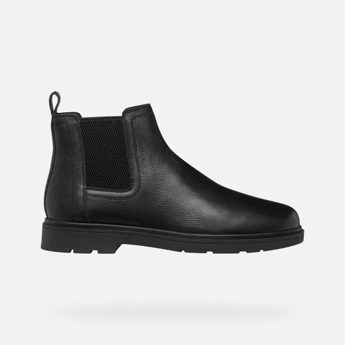 Man Geox Ankle Boots SPHERICA EC1 MAN Black Chelsea Boots Black