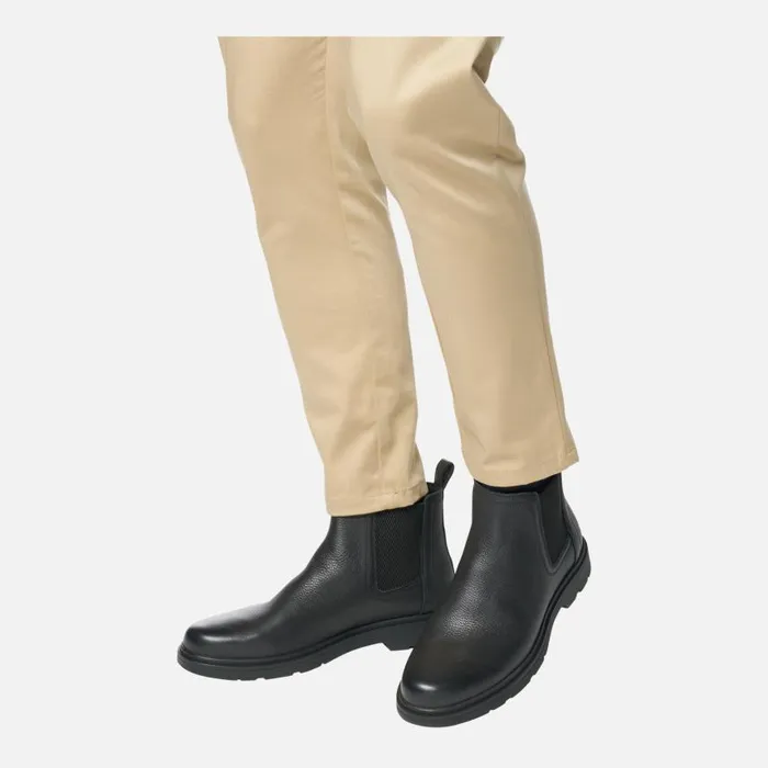 Man Geox Ankle Boots SPHERICA EC1 MAN Black Chelsea Boots Black