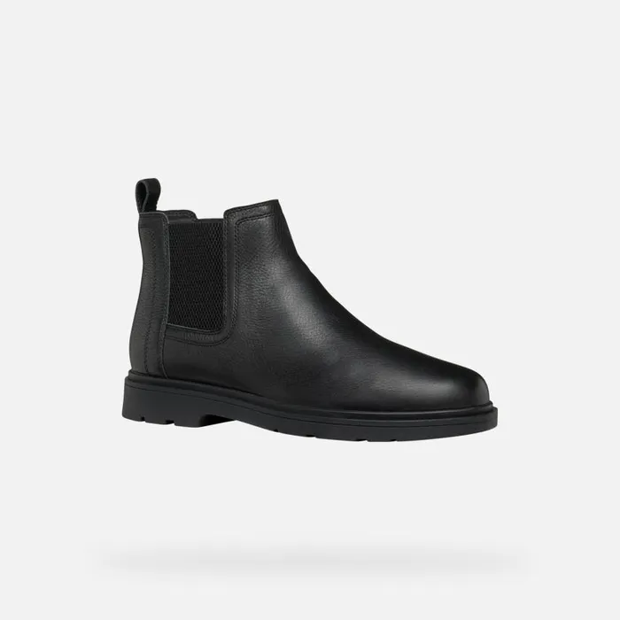 Man Geox Ankle Boots SPHERICA EC1 MAN Black Chelsea Boots Black
