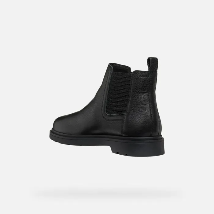 Man Geox Ankle Boots SPHERICA EC1 MAN Black Chelsea Boots Black