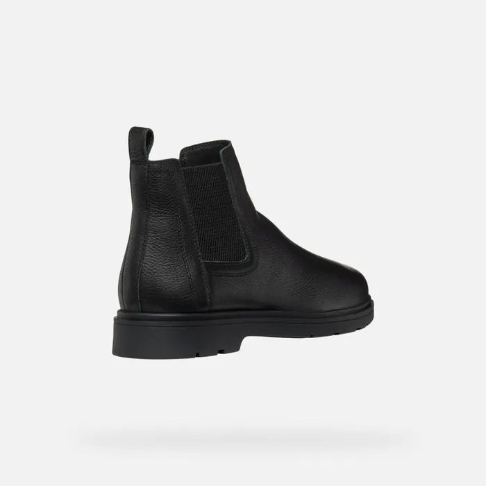 Man Geox Ankle Boots SPHERICA EC1 MAN Black Chelsea Boots Black