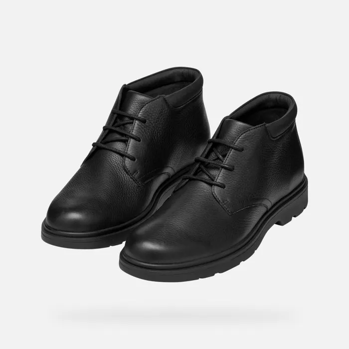 Man Geox Ankle Boots SPHERICA EC1 MAN Black Mid Calf Boots Black