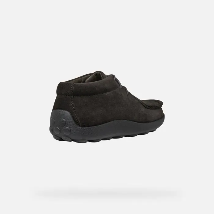 Man Geox Casual Shoes SPHERICA EC14 MAN Dark Coffee Suede Loafers Dark Coffee