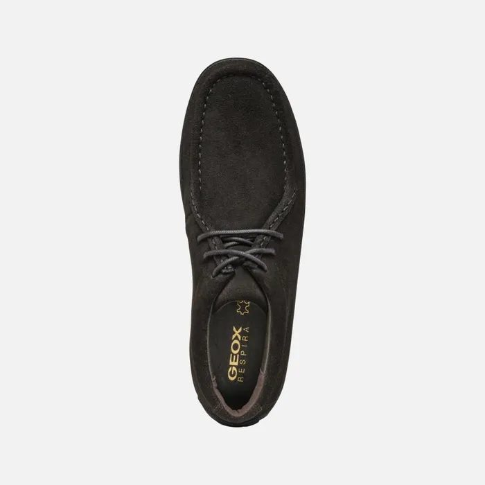 Man Geox Casual Shoes SPHERICA EC14 MAN Dark Coffee Suede Loafers Dark Coffee