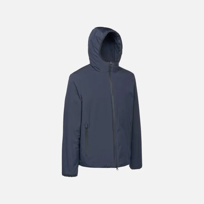 Man Geox Jackets SPHERICA MAN Sky Captain Short Parka Sky Captain