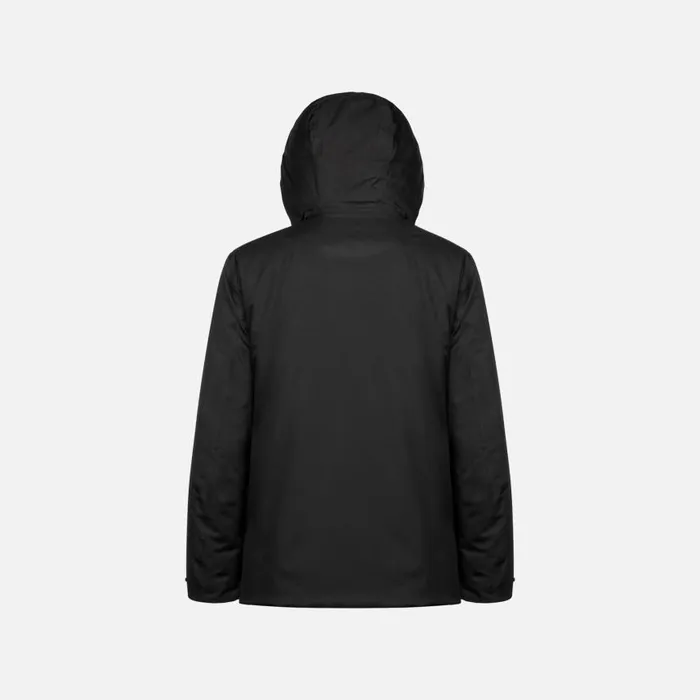 Man Geox Jackets TERRESTRE ABX MAN Black Long Parka Black