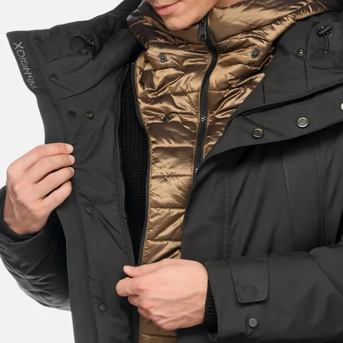 Man Geox Jackets TERRESTRE ABX MAN Black Long Parka Black