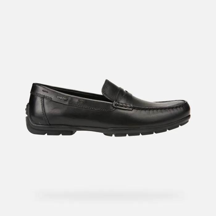Man Geox Loafers MONER W 2FIT Men039s Black Leather Loafers Collection Black