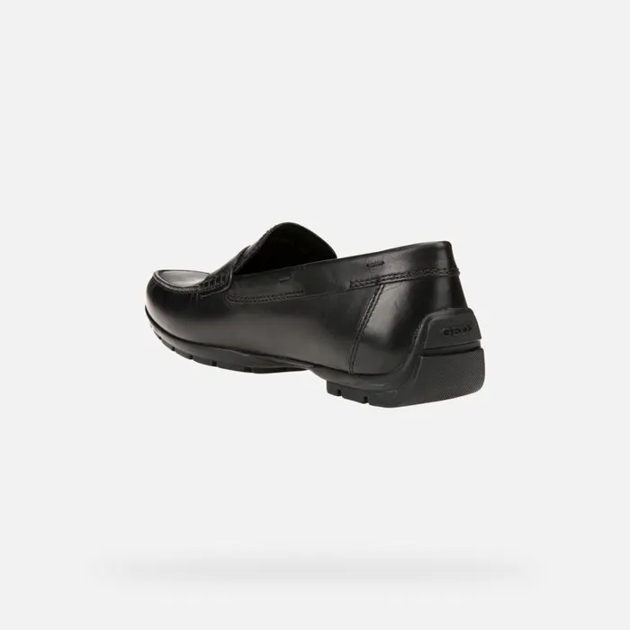 Man Geox Loafers MONER W 2FIT Men039s Black Leather Loafers Collection Black