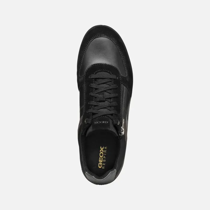 Man Geox Sneakers RENAN MAN BlackAnthracite Low Top Sneakers Blackanthracite