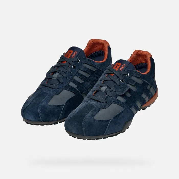 Man Geox Sneakers SNAKE MAN Navy Low Top Sneakers Navy