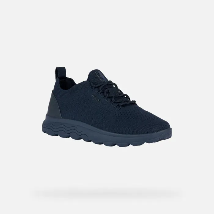 Man Geox Sneakers SPHERICA A Low Top Sneakers Navy Blue Man Geox Navydark Avio