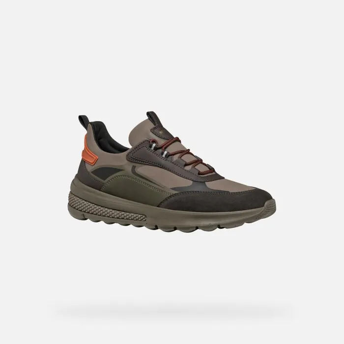 Man Geox Sneakers SPHERICA ACTIF MAN Dove GreyBlack Low Top Sneakers Dove Greyblack