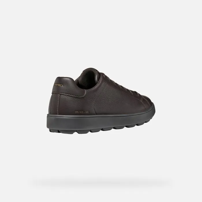 Man Geox Sneakers SPHERICA ECUB1 MAN Dark Brown Low Top Sneakers Dark Brown