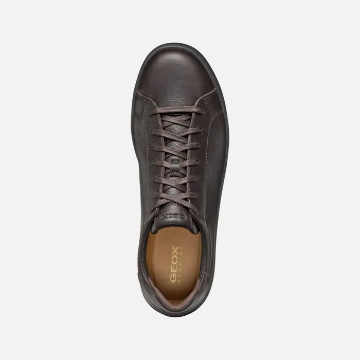 Man Geox Sneakers SPHERICA ECUB1 MAN Dark Brown Low Top Sneakers Dark Brown