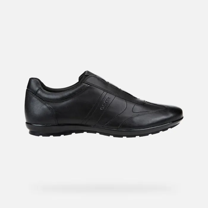 Man Geox Sneakers SYMBOL Men039s Black Leather Shoes Geox Black