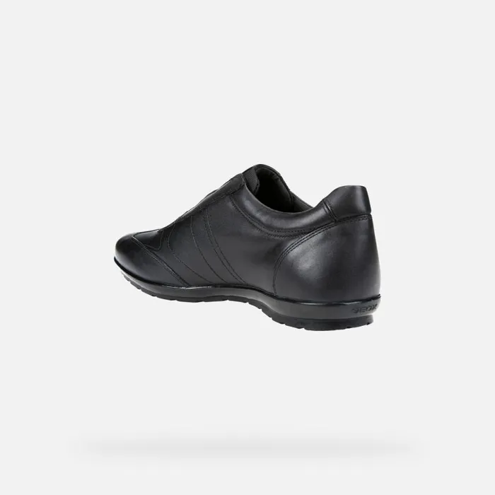 Man Geox Sneakers SYMBOL Men039s Black Leather Shoes Geox Black