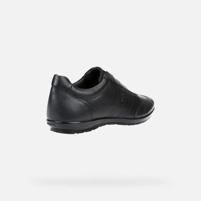 Man Geox Sneakers SYMBOL Men039s Black Leather Shoes Geox Black