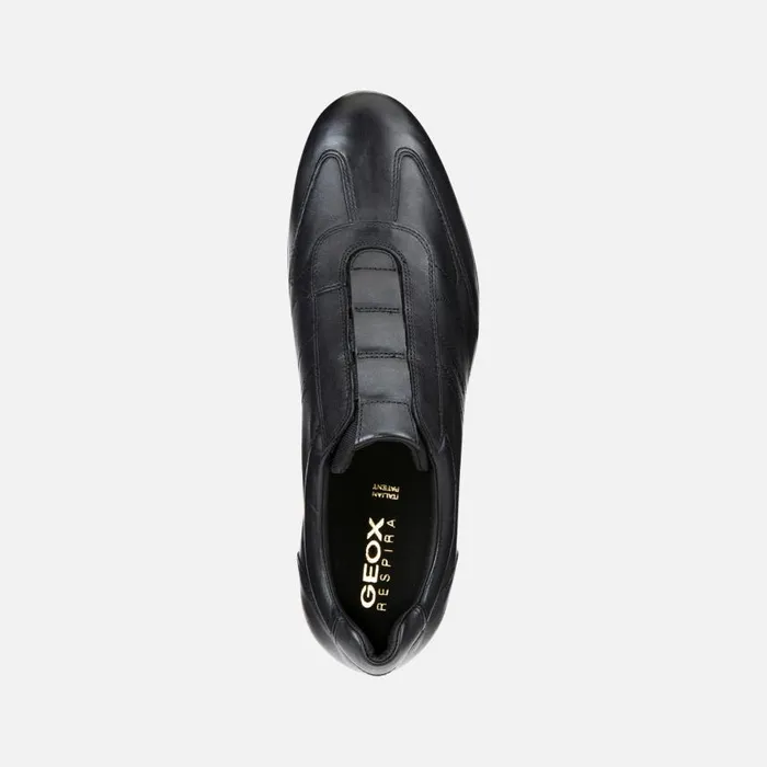 Man Geox Sneakers SYMBOL Men039s Black Leather Shoes Geox Black