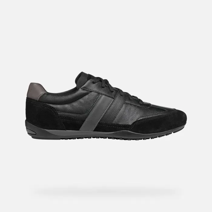 Man Geox Sneakers WELLS MAN Black Low Top Sneakers Black
