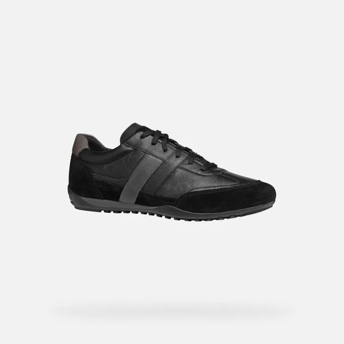 Man Geox Sneakers WELLS MAN Black Low Top Sneakers Black