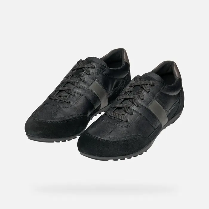 Man Geox Sneakers WELLS MAN Black Low Top Sneakers Black