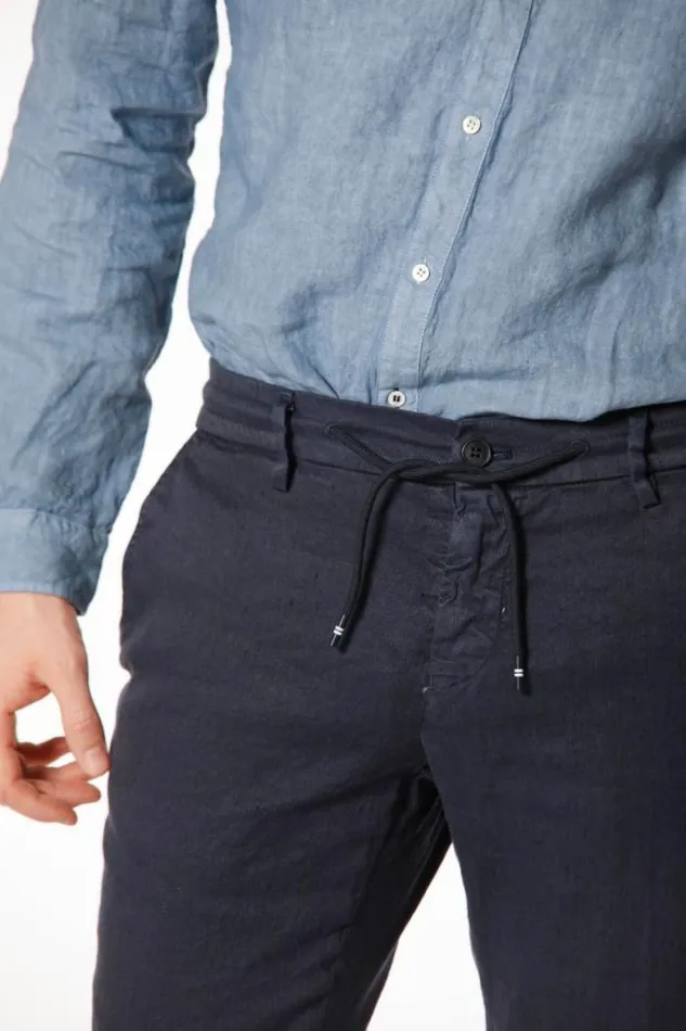 Man Milano Jogger Chino Jogger In Linen And Cotton Extra Slim Mason039s Pants