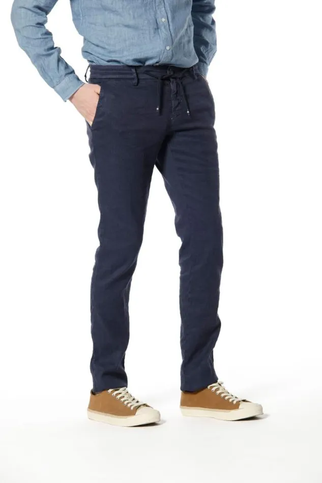 Man Milano Jogger Chino Jogger In Linen And Cotton Extra Slim Mason039s Pants