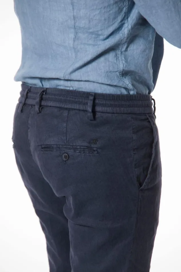 Man Milano Jogger Chino Jogger In Linen And Cotton Extra Slim Mason039s Pants